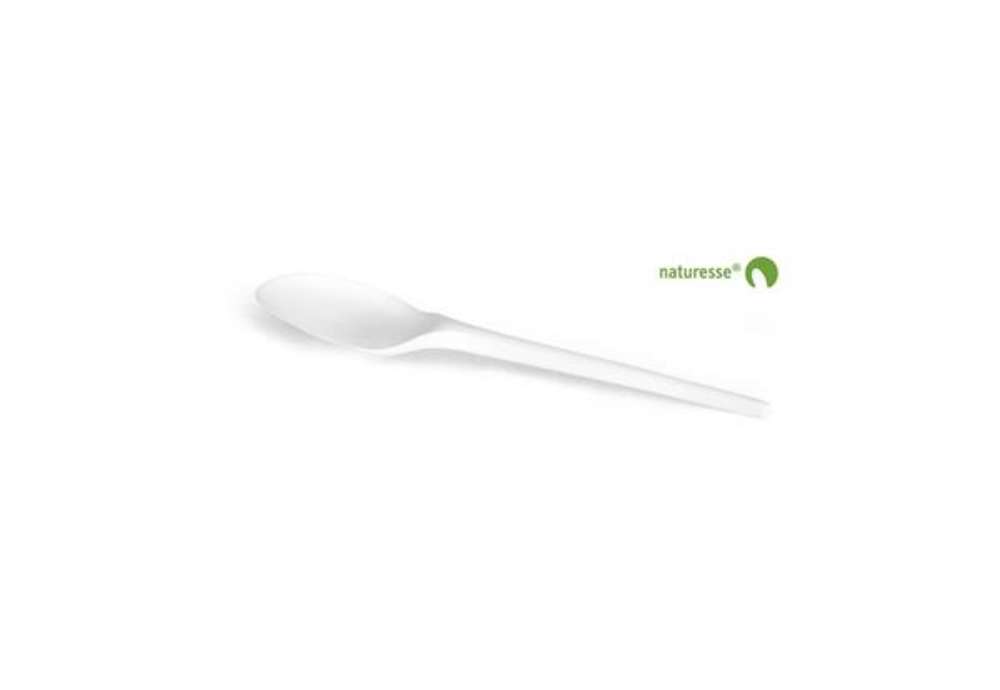Immagine di Posate in CPLA BIO bianco compostabile smart. Conf.50pz. Scatolificio del Garda cucchiaio - 14163