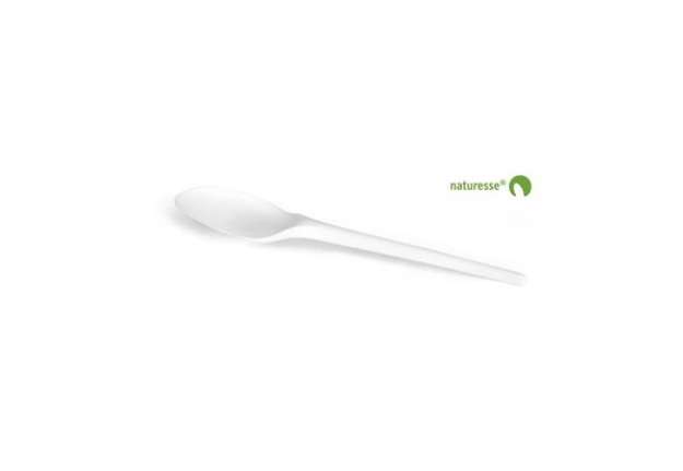 Immagine di Posate in CPLA BIO bianco compostabile smart. Conf.50pz. Scatolificio del Garda cucchiaio - 14163
