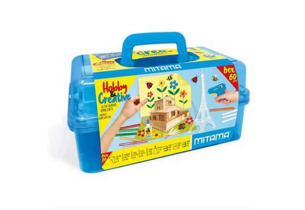 Immagine di Cassetta Mitama Hobby & Creative porta accessori per fai da te - contenuto 60 pezzi assortiti - 6288