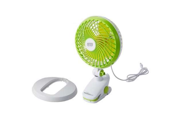 Immagine di Miniventilatore a clip portatile - con cavo usb - 3 W - diametro 22 cm - 16,5 x 18,9 x 31 cm - CFG