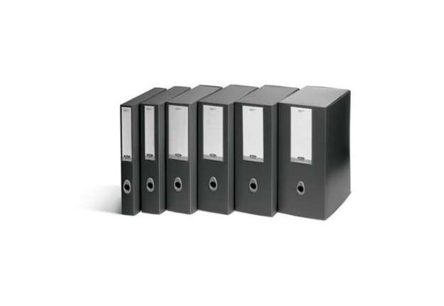 Immagine di Scatole portaprogetti LEONARDI Plus VIP 25,5x35,5 cm PPL antracite dorso 8 cm 1007201