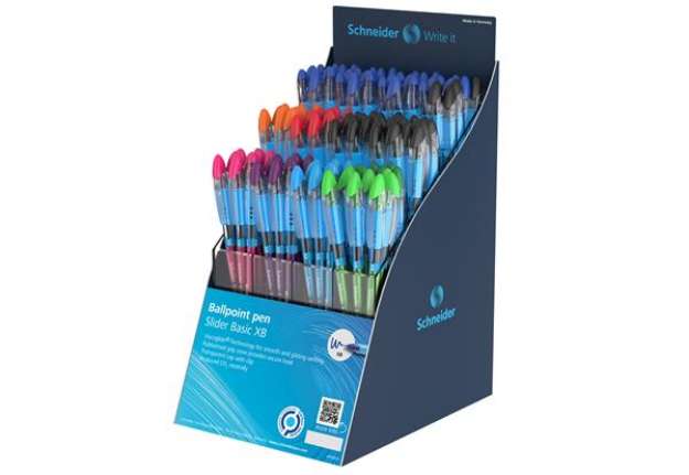 Immagine di Penna sfera Slider Basic XB - colori assortiti - Schneider - expo 80 pezzi