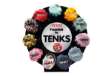 Immagine di Temperamatite Tenks - 3 fori - fantasie assortite - Arda - expo 36 pezzi