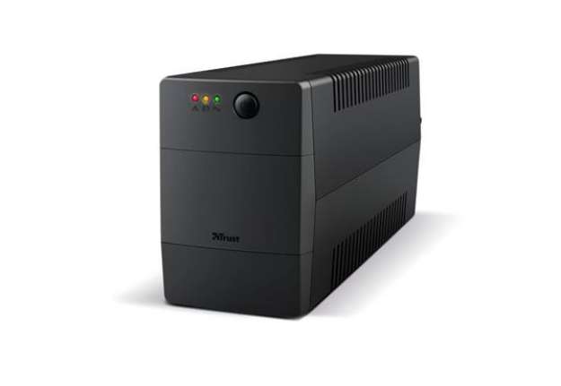 Immagine di Gruppo di continuità (UPS) PAXXON 800VA Trust con batteria integrata - 2 prese nero - 23503