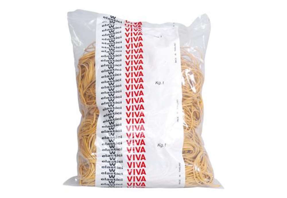Immagine di Elastici ad anello - diametro 5 cm - 1 kg - gomma - giallo - Viva