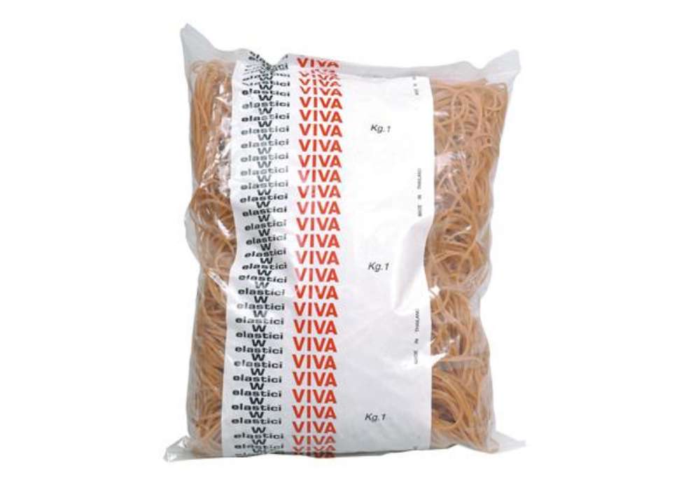 Immagine di Elastici ad anello - diametro 10 cm - 1 kg - caucciù - avana - Viva