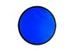 Immagine di frisbee pieghevole in poliestere con pouch colorata coordinata - ø 25 cm - blu-silver 5007785