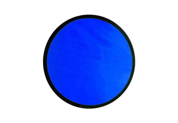 Immagine di frisbee pieghevole in poliestere con pouch colorata coordinata - ø 25 cm - blu-silver 5007785