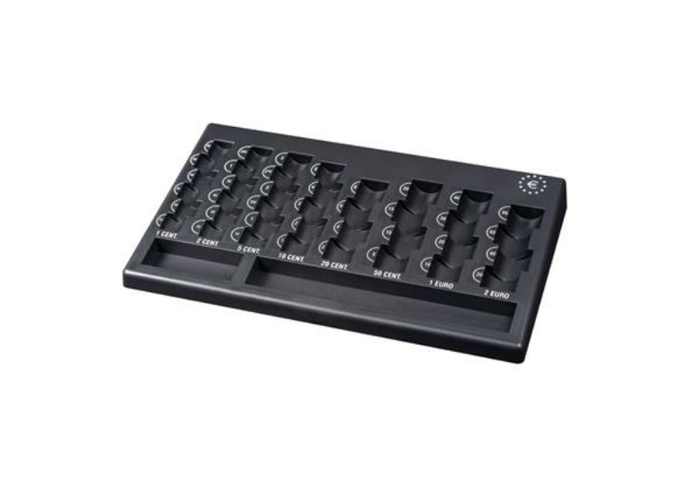 Immagine di Vassoio portamonete Euro - PP riciclata - 310 x 185 x 30 mm - nero - Iternet