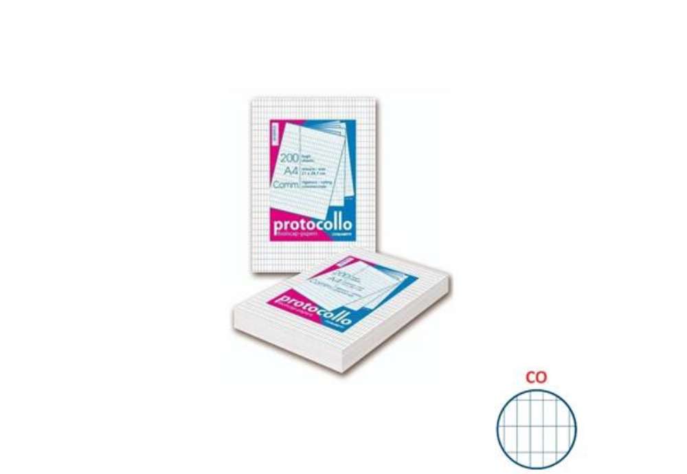 Immagine di Fogli protocollo Blasetti A4 - 60 g/m² - risma 200 ff - CO - 1285