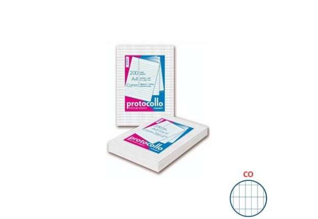 Immagine di Fogli protocollo Blasetti A4 60 g/m² - rigatura commerciale - senza margini - risma da 200 fogli - 1