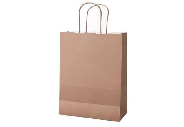 Immagine di Shopper Twisted - maniglie cordino - 26 x 11 x 34,5 cm - carta kraft - rosa antico - Mainetti Bags -