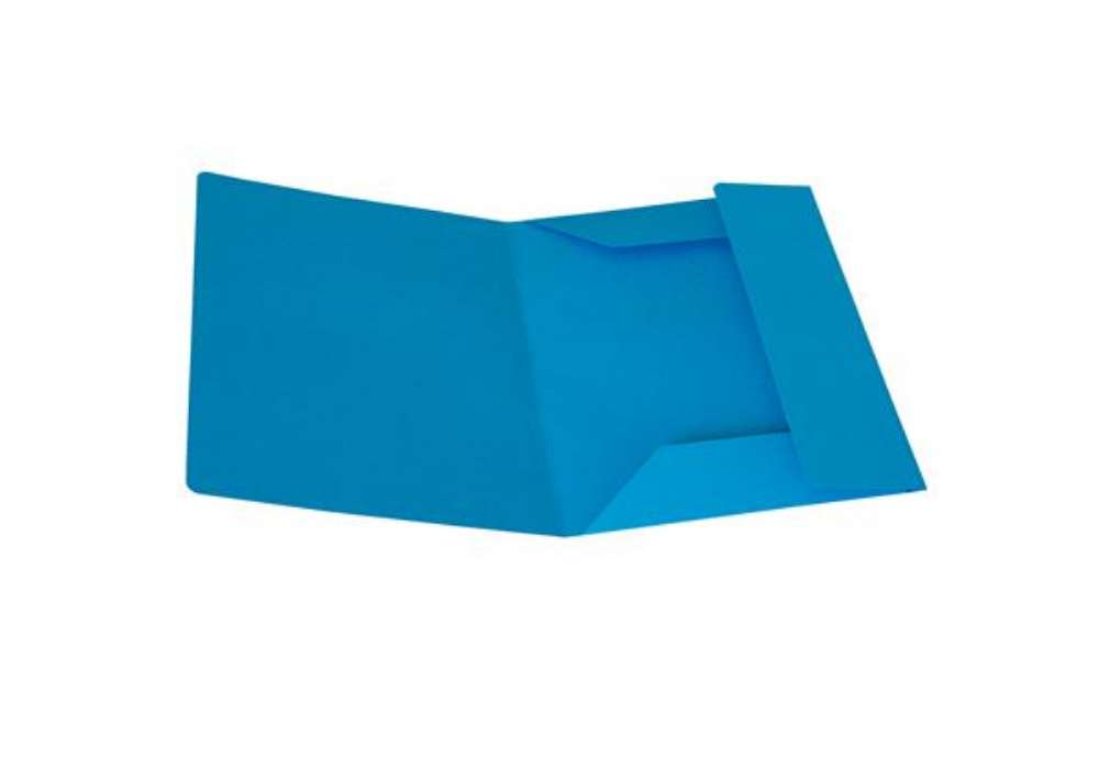 Immagine di Cartellina 3 lembi - 200 gr - 25 x 34,5 cm - cartoncino bristol - azzurro - Starline - conf. 25 pezz