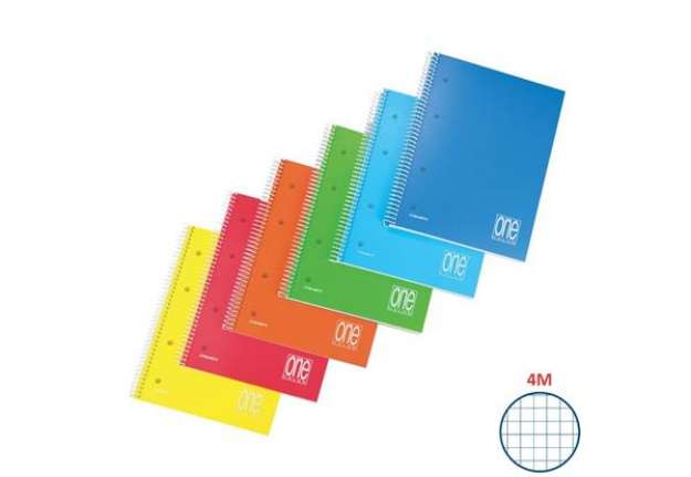 Immagine di Quaderno spiralato Maxi One Color copertina in PPL - 80+1 ff  - A4 quadretto 4M - 2934