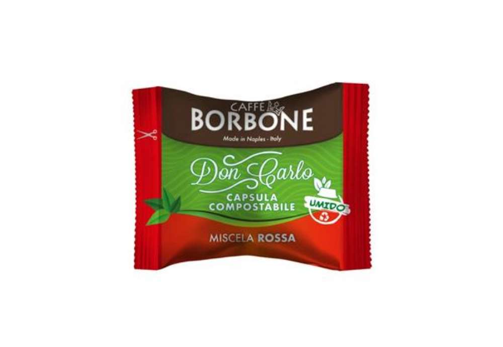 Immagine di Capsule compatibili e compostabili Don Carlo Rossa Caffe Borbone conf. 100 pezzi - AMCOMPOSTABRED100