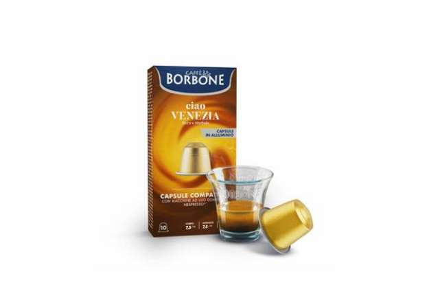 Immagine di Capsule compatibili Respresso Ciao Venezia alluminio Caffe Borbone 100 pz - REBCIAOVENEZIA10X10N
