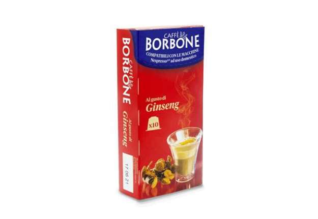 Immagine di Capsule di preparato solubile per caffè al latte e ginseng 6,5 gr compatibili Borbone Nespresso 10 p