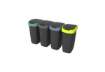 Immagine di Cestino gettacarte Rotho Twist con coperchio basculante 50 L horizon blu F600320