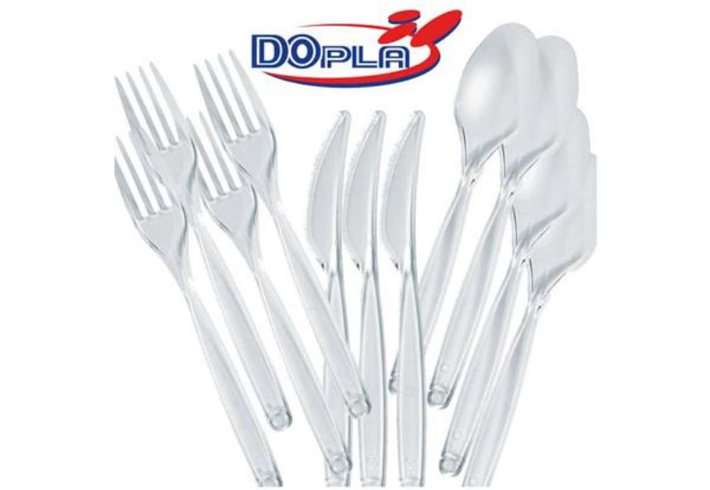 Immagine di Coltelli magnum Compact trasparenti in polistirene conf. 50 pz Dopla Reusable 180 mm - 3438