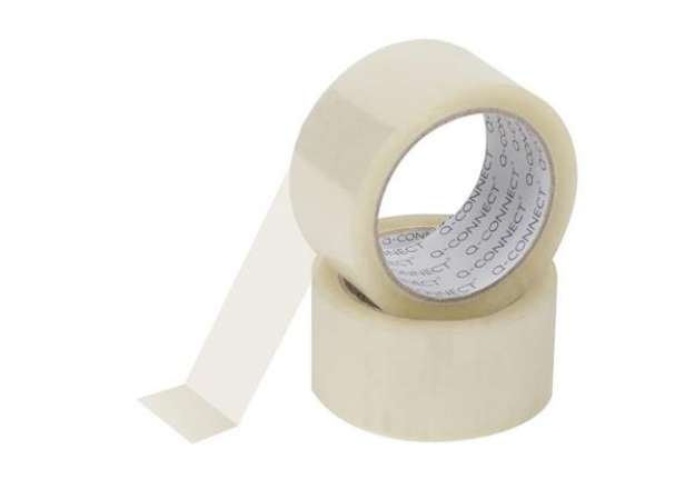 Immagine di Nastro adesivo da imballo Q-Connect 50 mm x 66 m trasparente - svolgimento silenzioso - conf. 6 pezz