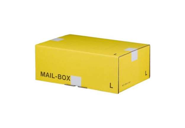 Immagine di Scatole postali gialle 395x248x141 mm - conf. 20 pz Bong misura L 212151320