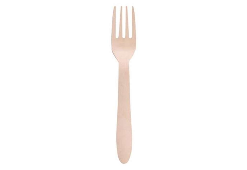Immagine di Forchetta monouso in legno - 16,5 cm - Signor Bio - conf. 100 pezzi