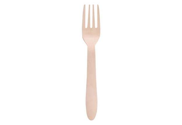 Immagine di Forchetta monouso in legno - 16,5 cm - Signor Bio - conf. 100 pezzi