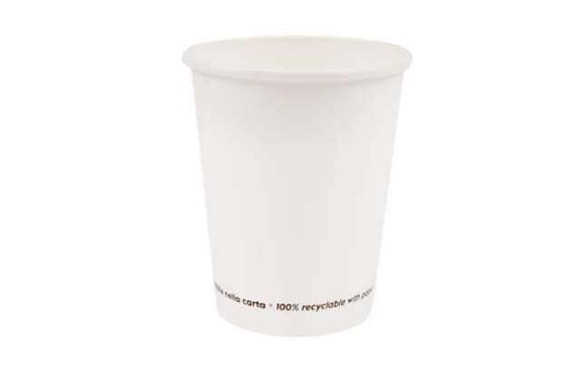 Immagine di Bicchiere in carta - 350 ml - bianco - Signor Bio - conf. 50 pezzi