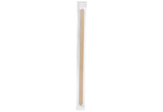 Immagine di Palettina caffè - in busta singola - 11 cm - legno - Signor Bio - conf. 1000 pezzi