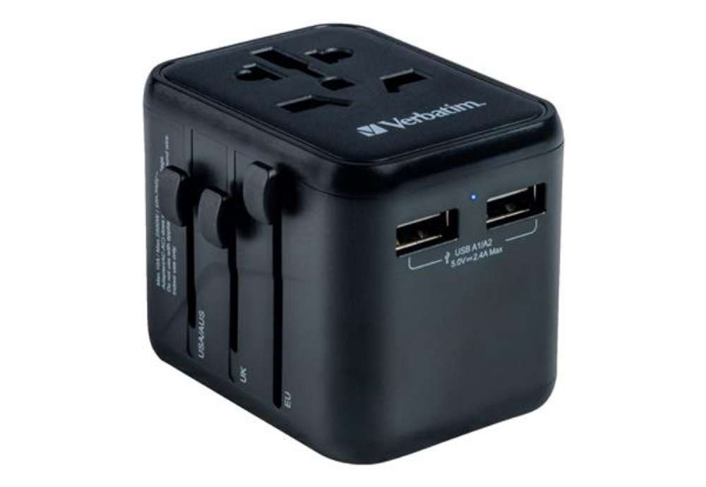 Immagine di Verbatim - Adattatore viaggio UTA-02 con 2 x USB-A