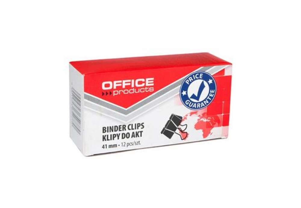 Immagine di Molle fermacarte nero Office Products 41 mm - conf. 12 pezzi - 18094119-05