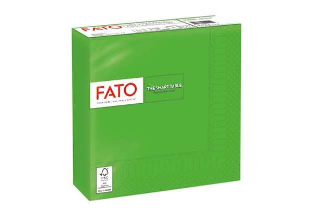 Immagine di Tovagliolo - carta - 33 x 33 cm - 2 veli - verde smeraldo - Fato - conf. 50 pezzi