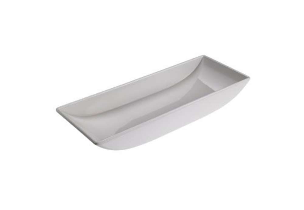 Immagine di Vassoio rettangolare - 25,6 x 9 x 4 cm - melamina - bianco - Leone
