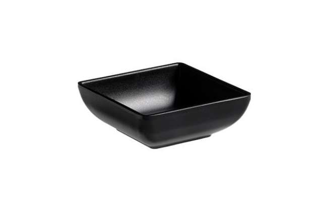 Immagine di Ciotolina quadrata fingerfood - 7,5 x 7,5 x 2,7 cm - melamina - nero - Leone