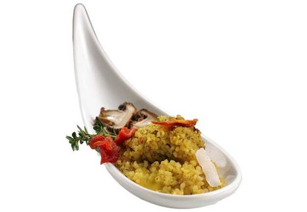 Immagine di Ciotola a cucchiaio fingerfood - 14,5 x 4,5 x 1,5 cm - melamina - bianco - Leone