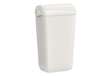 Immagine di Cestino gettacarte Woodplastic - con coperchio - 225 x 335 x 545 mm - 23 L - bianco - Mar Plast