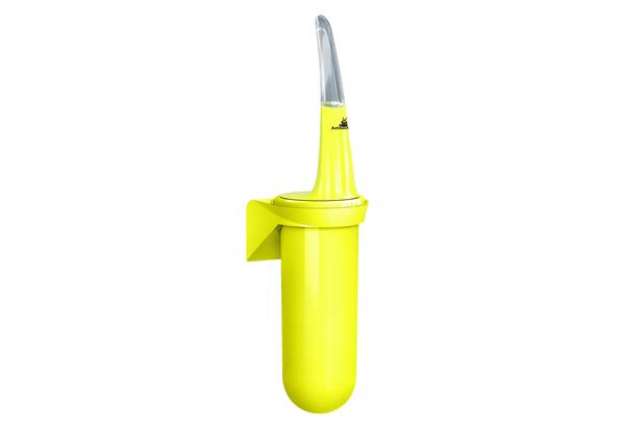 Immagine di Portascopino da parete Skin - 386 x 113 x 93 mm - giallo fluo - Mar Plast
