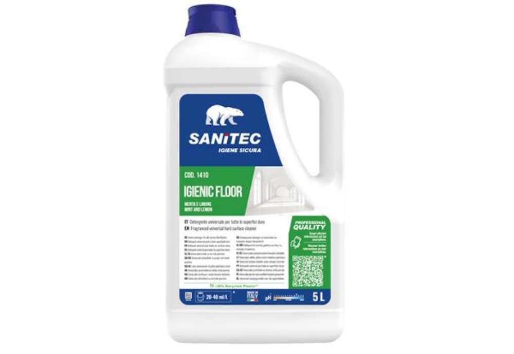Immagine di Detergente pavimento Igienic Floor - 5 L - menta/limone - Sanitec