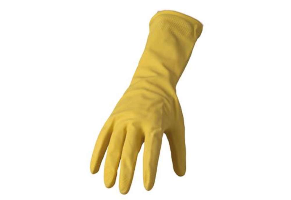 Immagine di Coppia di guanti in lattice felpato R90 - tg XL - giallo - Reflexx