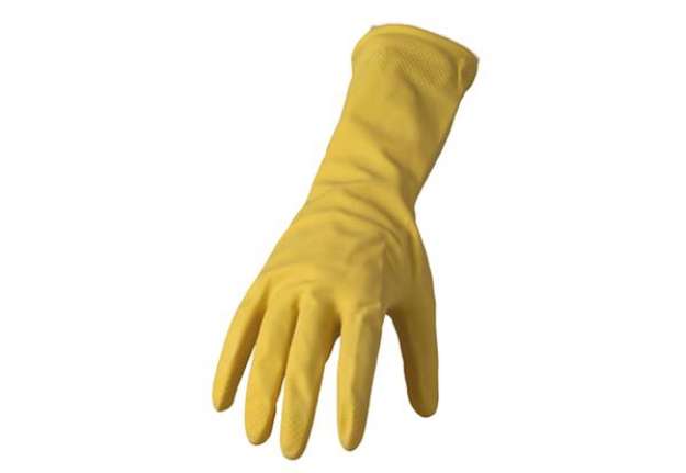 Immagine di Coppia di guanti in lattice felpato R90 - tg XL - giallo - Reflexx