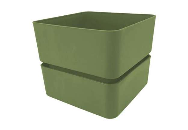 Immagine di Vaso Veleta - 0,75 L - verde oliva - TeraPlast