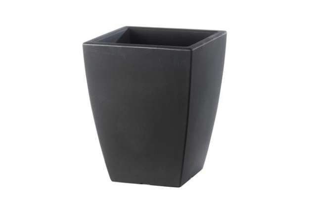 Immagine di Vaso Quadro Veneto - 56 L - PE - antracite - TeraPlast