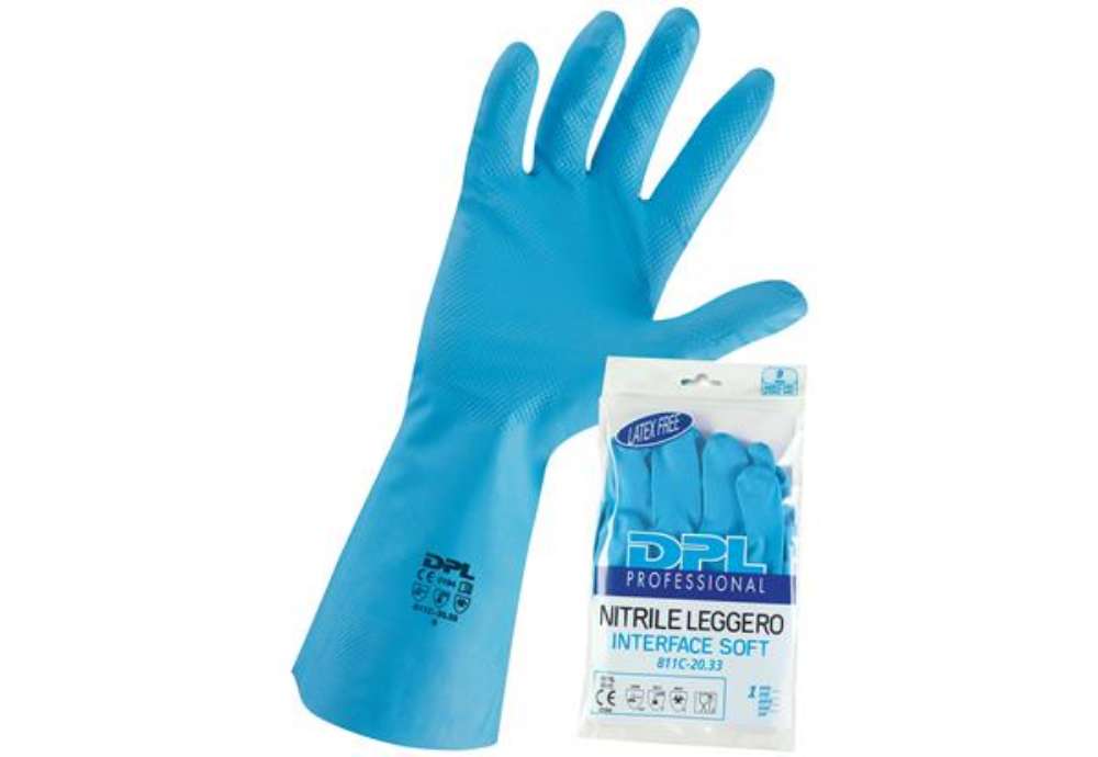 Immagine di Guanti alimentari MPNLX431 - in nitrile - taglia M - azzurro - Icoguanti