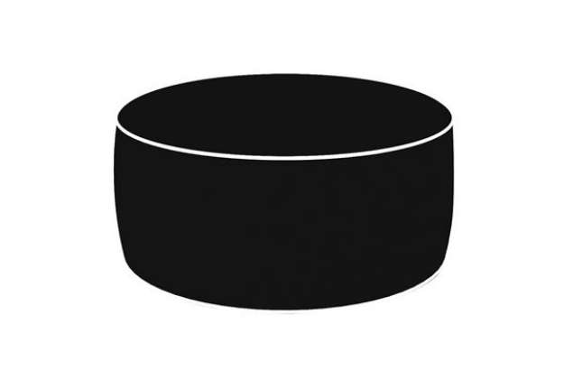 Immagine di Pouf Ottoman - 23 x 53 cm - nero - King Collection