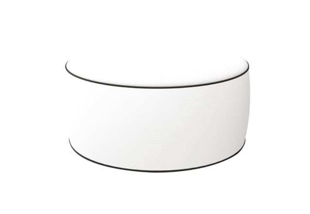 Immagine di Pouf Ottoman - 23 x 53 cm - bianco - King Collection