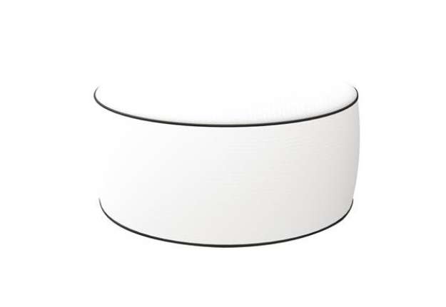 Immagine di Pouf Ottoman - 23 x 53 cm - bianco - King Collection