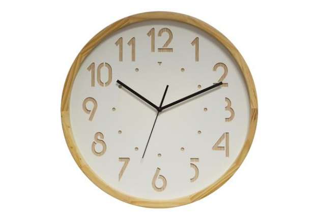 Immagine di Orologio da parete Oslo - diametro 41 cm - legno/bianco - Cep