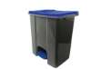 Immagine di Contenitore mobile Ecoconti - a pedale - 60 L - plastica riciclata - grigio/blu - Medial