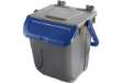 Immagine di Contenitore portarifiuti Ecology - con sportello e maniglione - 25 L - grigio/blu - Mobil Plastic