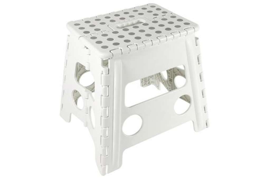 Immagine di Sgabello alto Clic Clac - 30 x 22 x 32 cm - bianco - King Collection
